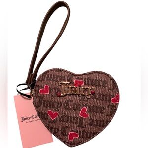 Juicy Couture Gothic Chestnut heart wristlet - NWT